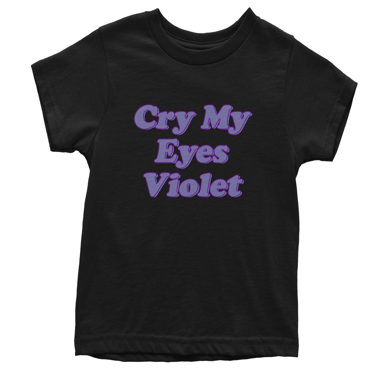 Cry My Eyes Violet Drama Queen Youth T-shirt Light Pink