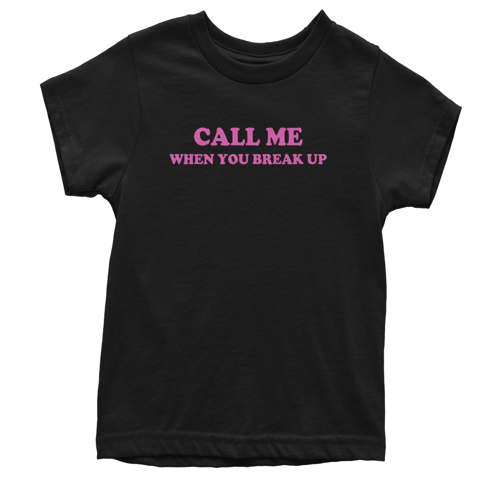 Call ME When You Break Up Youth T-shirt Black