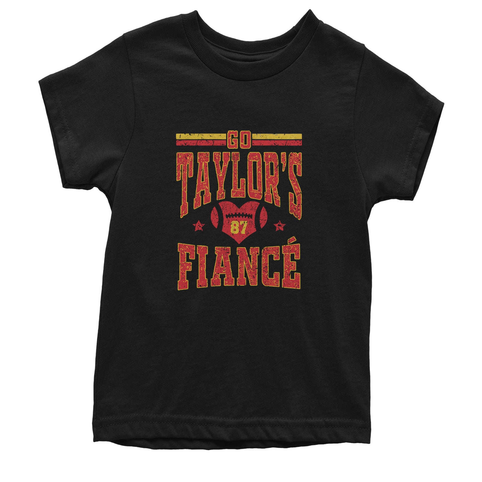 Go Taylor's Fiancé Engagement Game Day Youth T-shirt Black