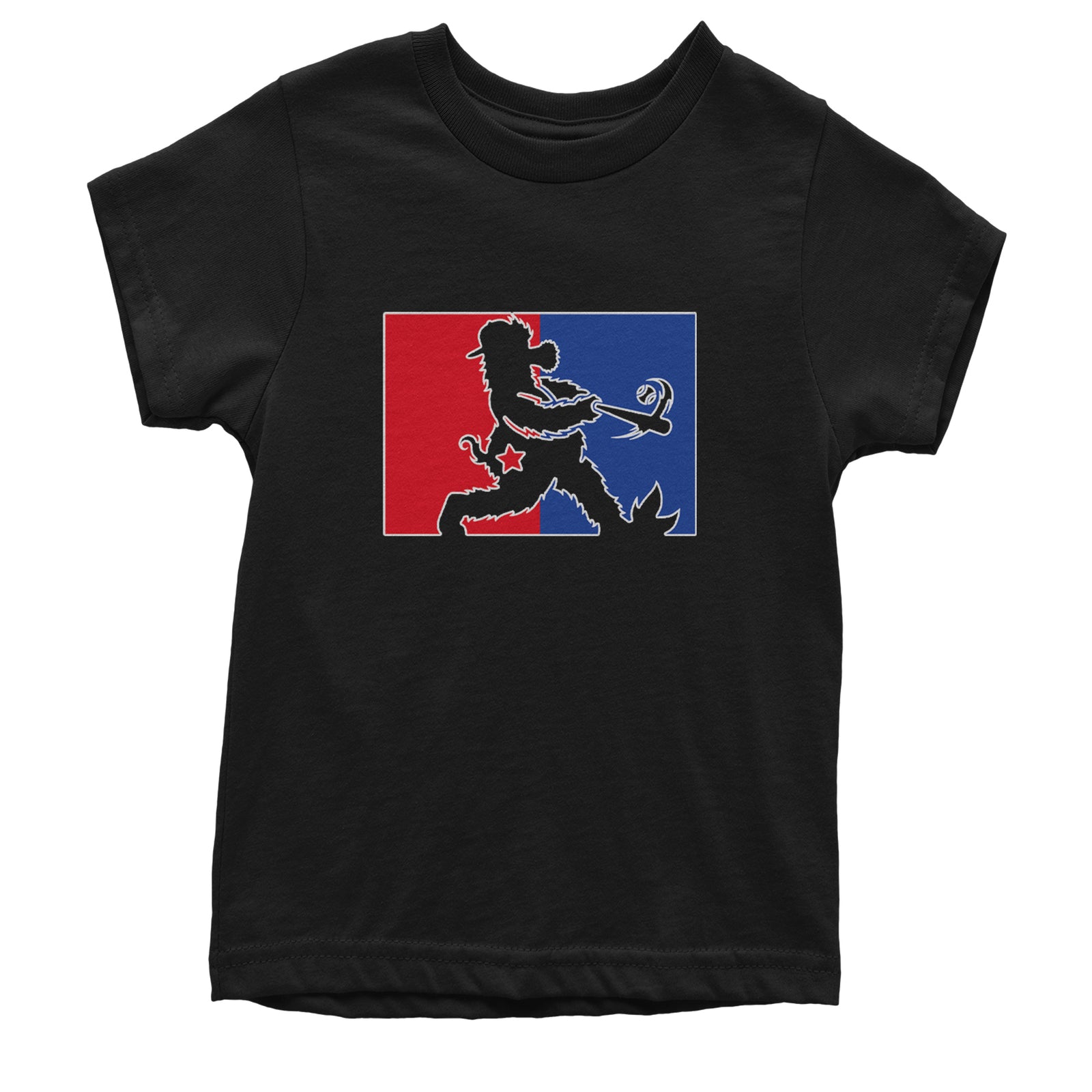 Batter Up Philly Baseball Phan Youth T-shirt Black