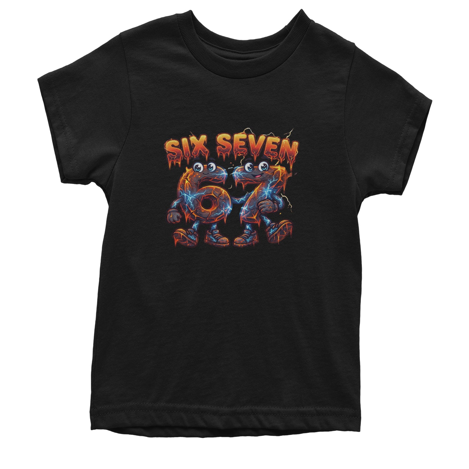 67 Lava Lightning Six Seven Meme Youth T-shirt Black
