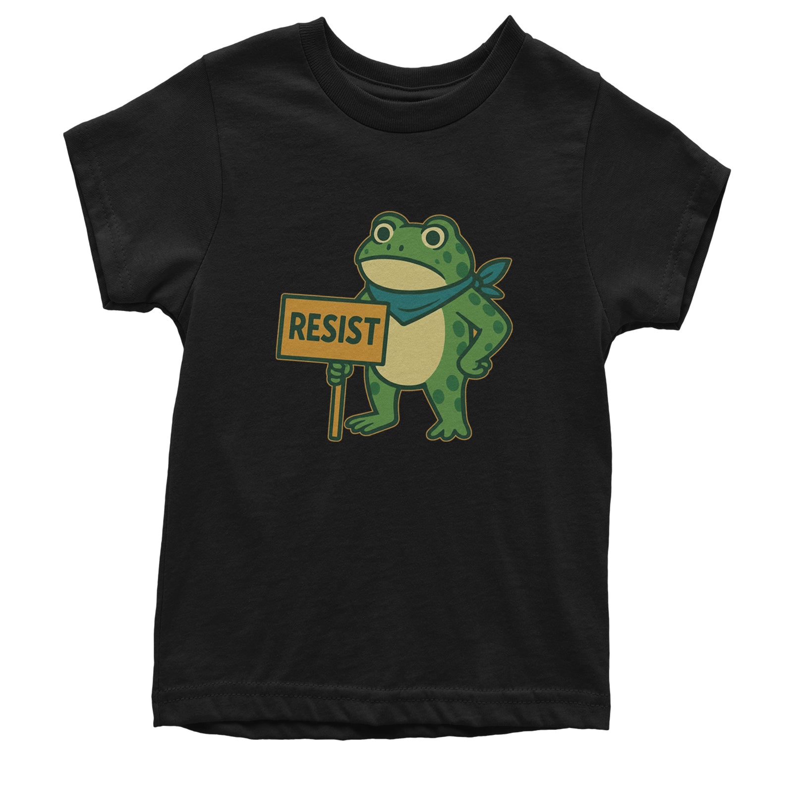 Sign Resist Meme Frog Protest Youth T-shirt Black