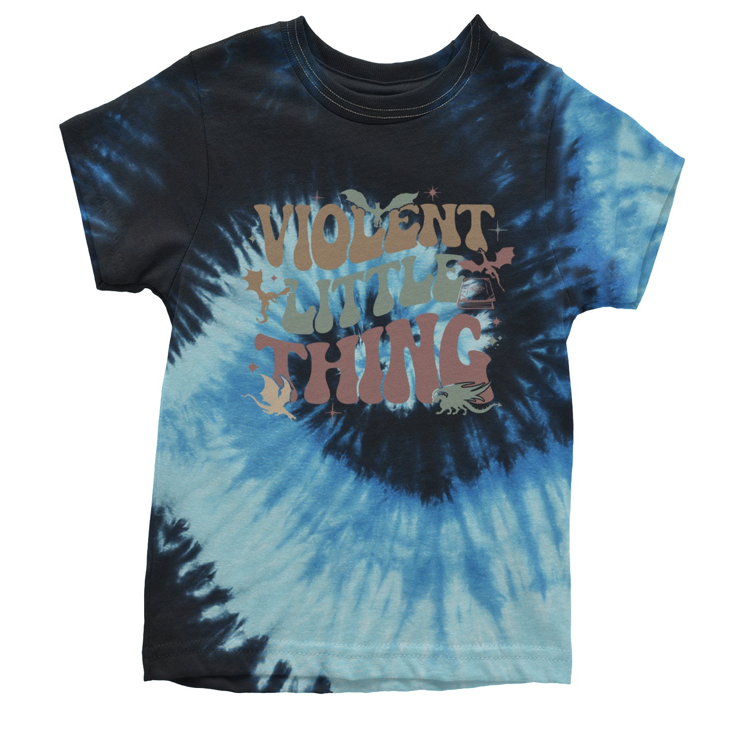 Violent Little Thing Dragon Youth T-shirt Tie-Dye Blue Ocean