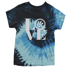 TLC LOVE Dog Rescue Youth T-shirt Tie-Dye Blue Ocean