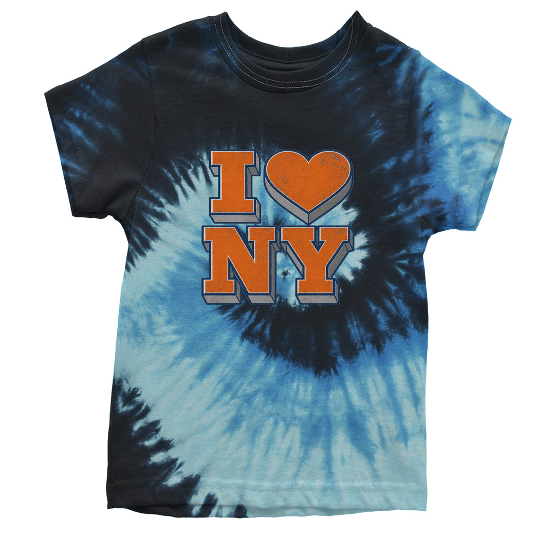 New York City Pride Heart Youth T-shirt Tie-Dye Blue Ocean