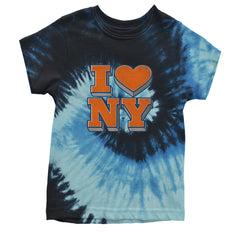 New York City Pride Heart Youth T-shirt Tie-Dye Blue Ocean