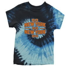 Go New York Go Basketball Youth T-shirt Tie-Dye Blue Ocean