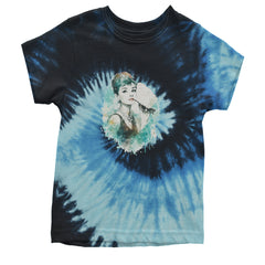 Mrs. Herpburn Iconic Watercolors Youth T-shirt Tie-Dye Blue Ocean
