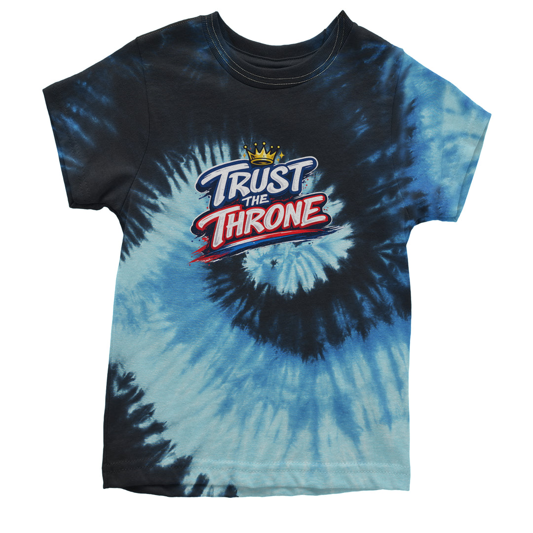 Trust The Throne Crown Philly Hoops Youth T-shirt Tie-Dye Blue Ocean