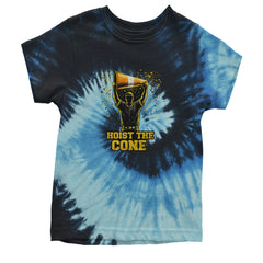 Hoist The Cone Pittsburgh Pride Youth T-shirt Tie-Dye Blue Ocean