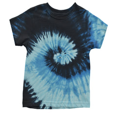 Basics - Pure &amp; Simple Blank Apparel Youth T-shirt Tie-Dye Blue Ocean