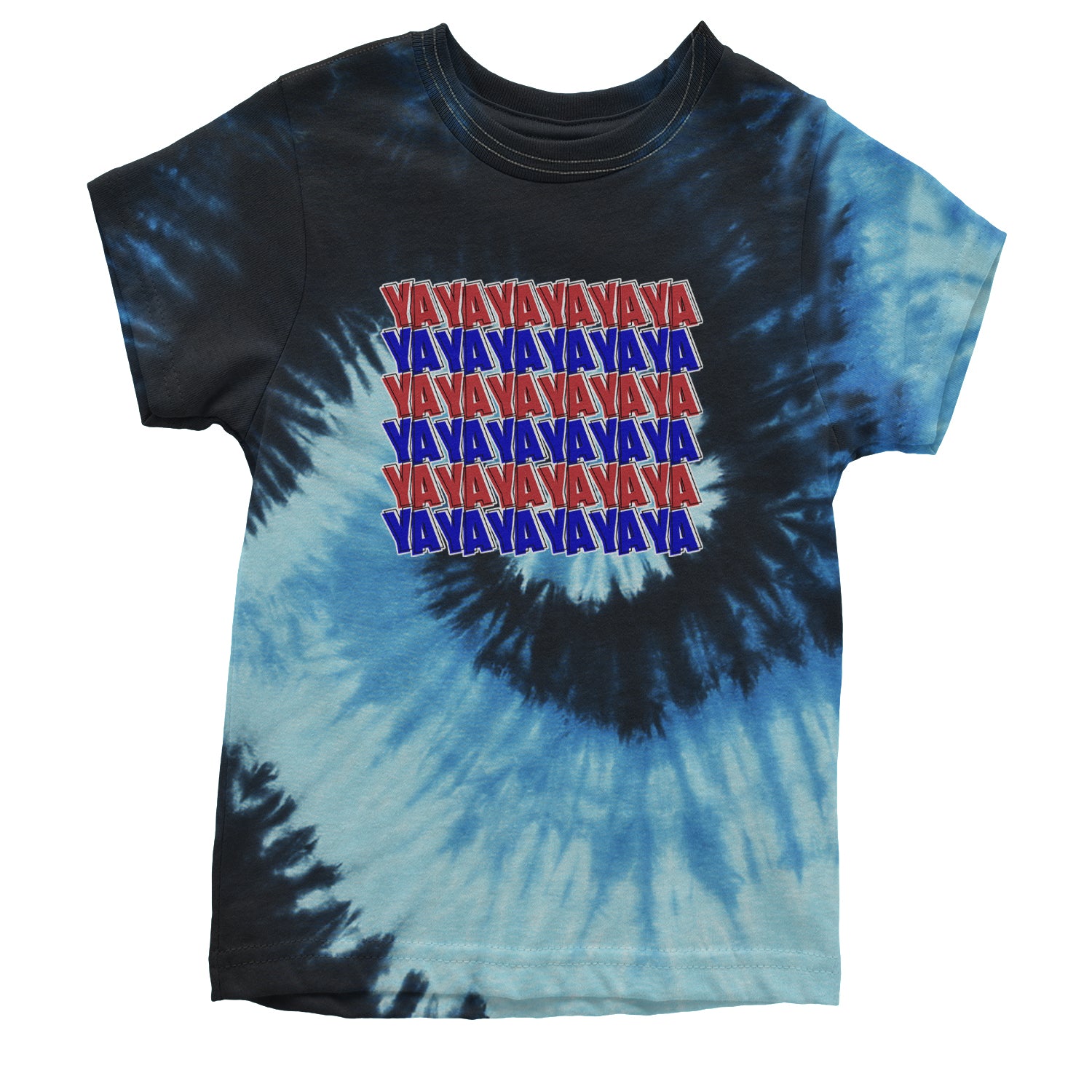 YaYaYa YaYa Cowboy Youth T-shirt Tie-Dye Blue Ocean