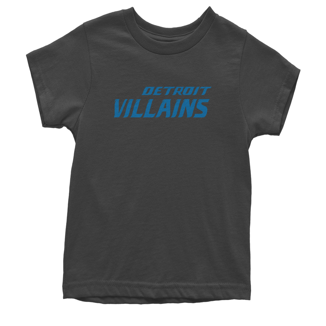 Detroit Villains Grit Football Youth T-shirt Charcoal Grey