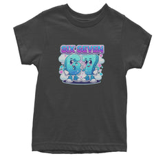 67 Six Seven Meme Kawaii Cloud Youth T-shirt Charcoal Grey