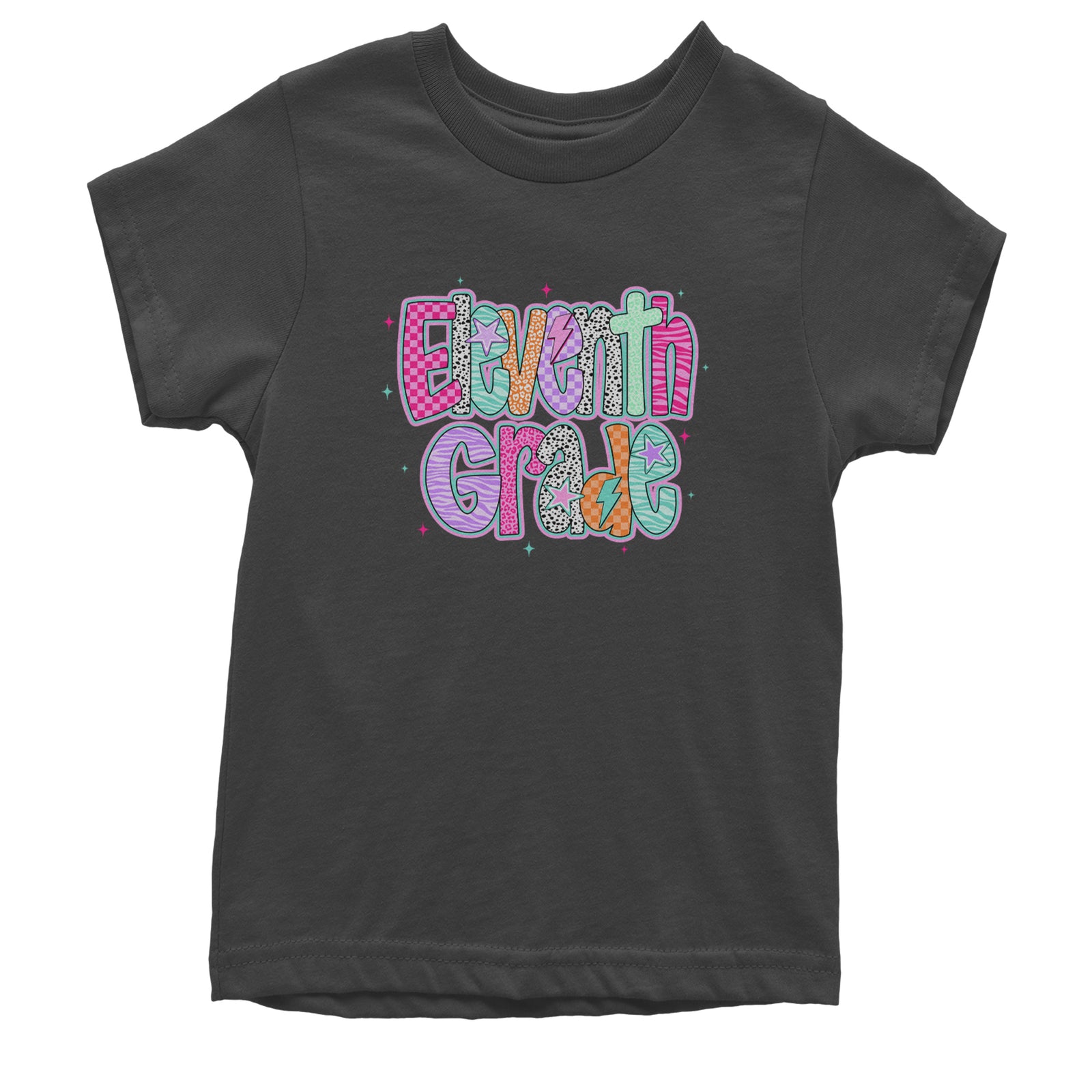 Eleventh Grade Extra Colorful Back to School Youth T-shirt Black
