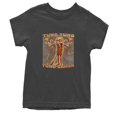 Tung Tung Tung Sahur Enforcer Youth T-shirt Charcoal Grey