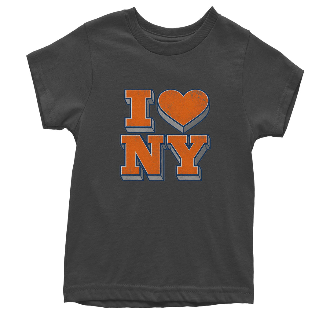 New York City Pride Heart Youth T-shirt Charcoal Grey