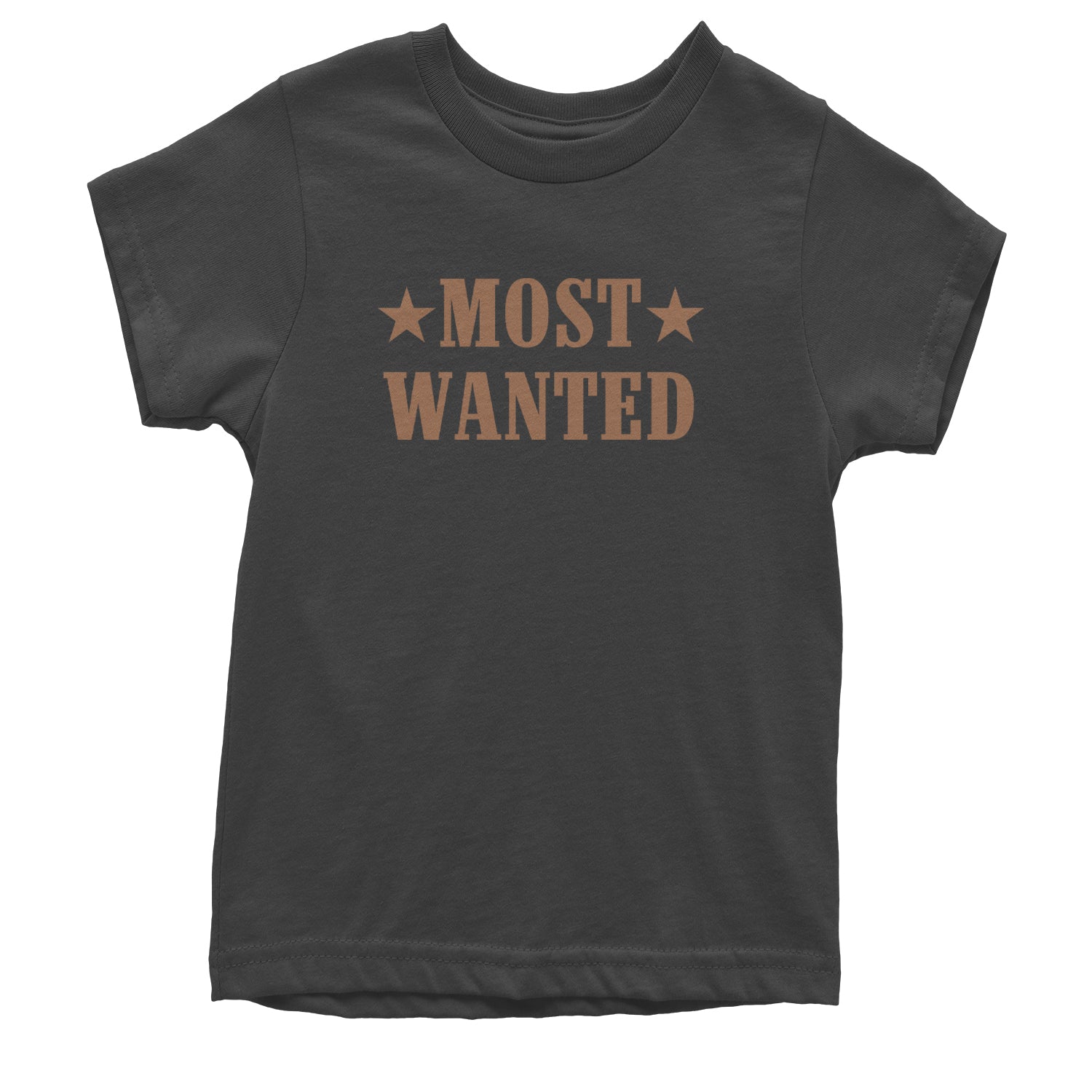 Most Wanted Cowboy Youth T-shirt Charcoal Grey