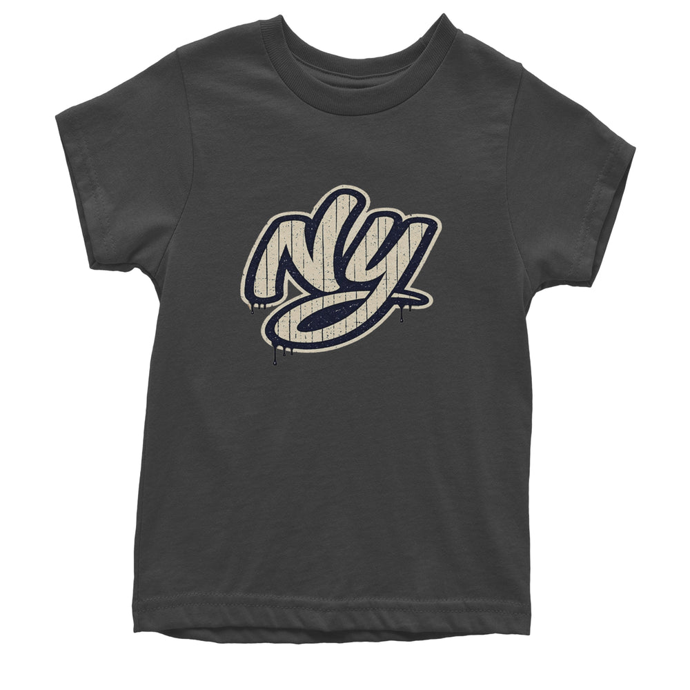 NYC New York City Grunge Street Youth T-shirt Charcoal Grey