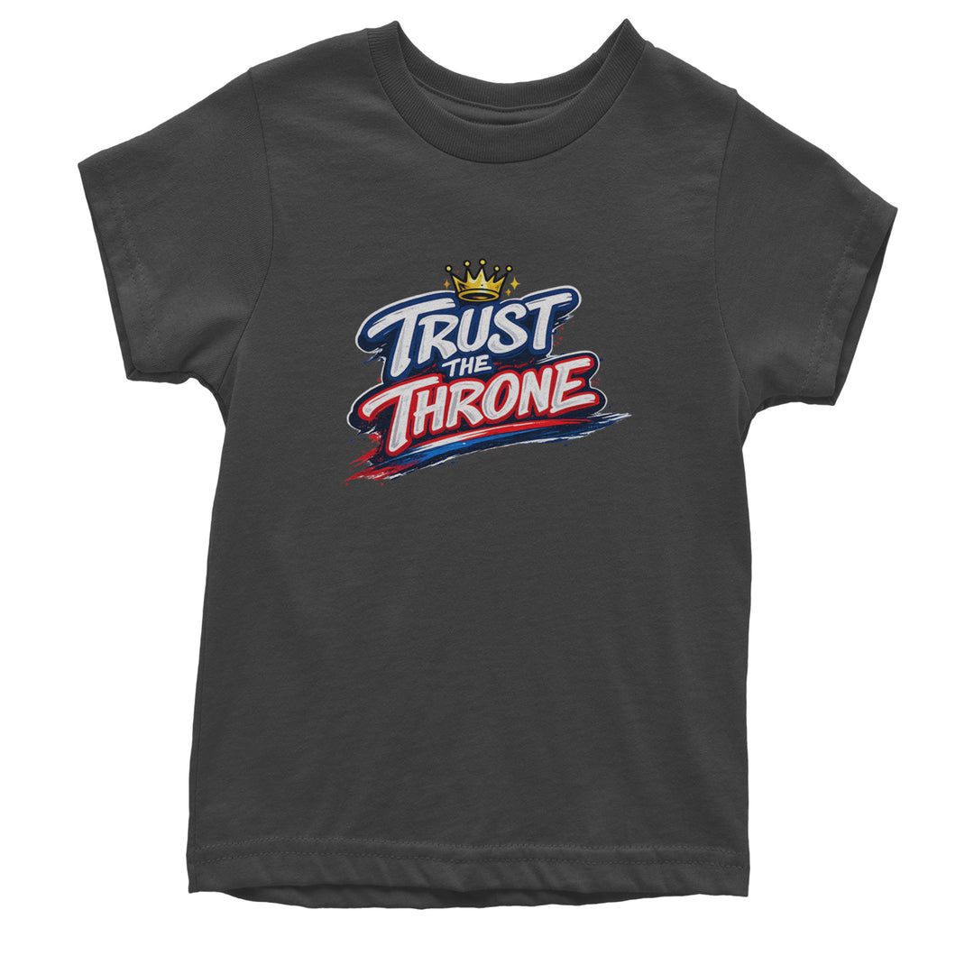 Trust The Throne Crown Philly Hoops Youth T-shirt Charcoal Grey