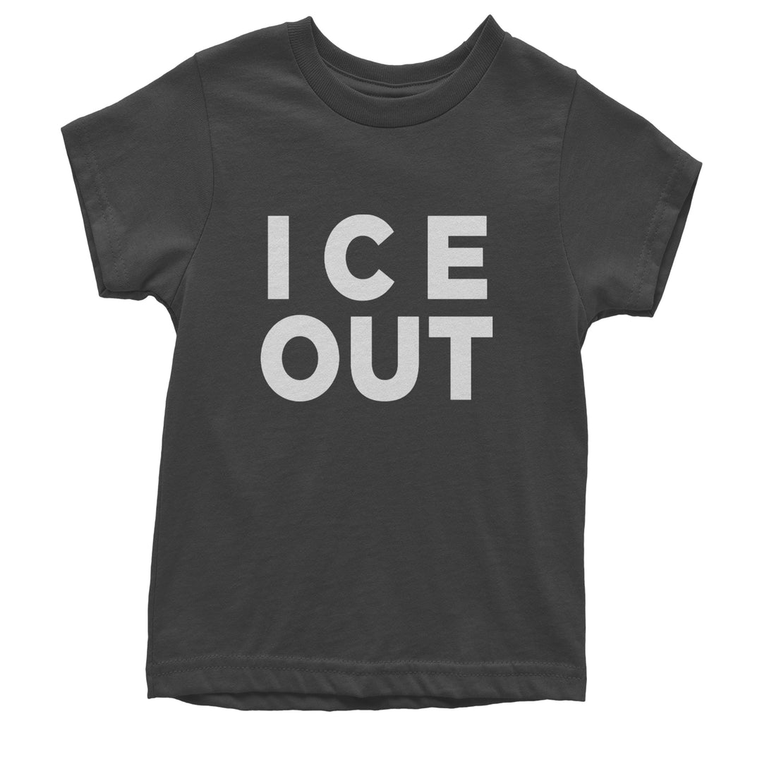 Ice Out Protest Youth T-shirt Charcoal Grey