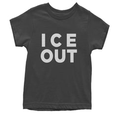 Ice Out Protest Youth T-shirt Charcoal Grey