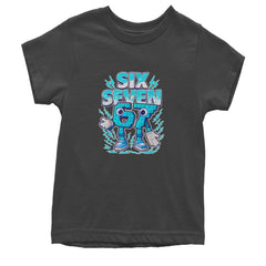 67 Brainrot Meme Slang Youth T-shirt Charcoal Grey