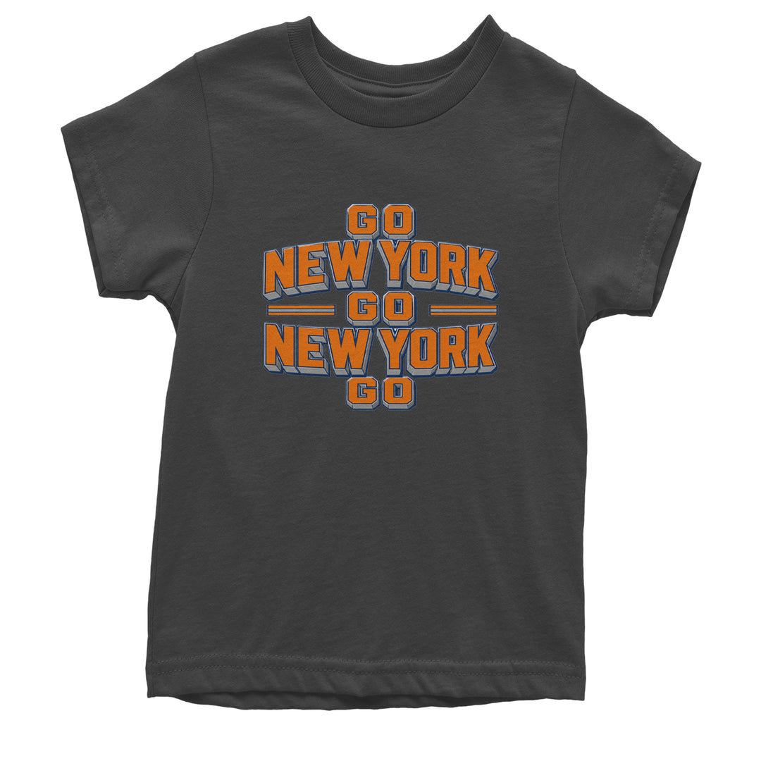 Go New York Go Basketball Youth T-shirt Charcoal Grey