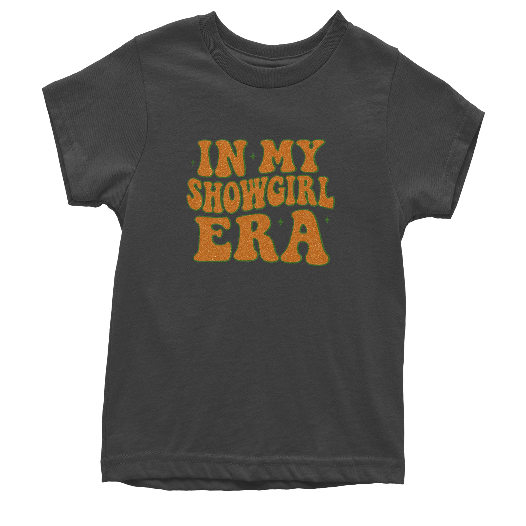 In My Showgirl Era Retro Youth T-shirt Charcoal Grey