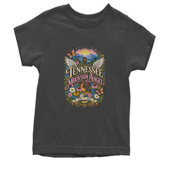 Tennessee Mountain Angel Wings Dolly Youth T-shirt Charcoal Grey