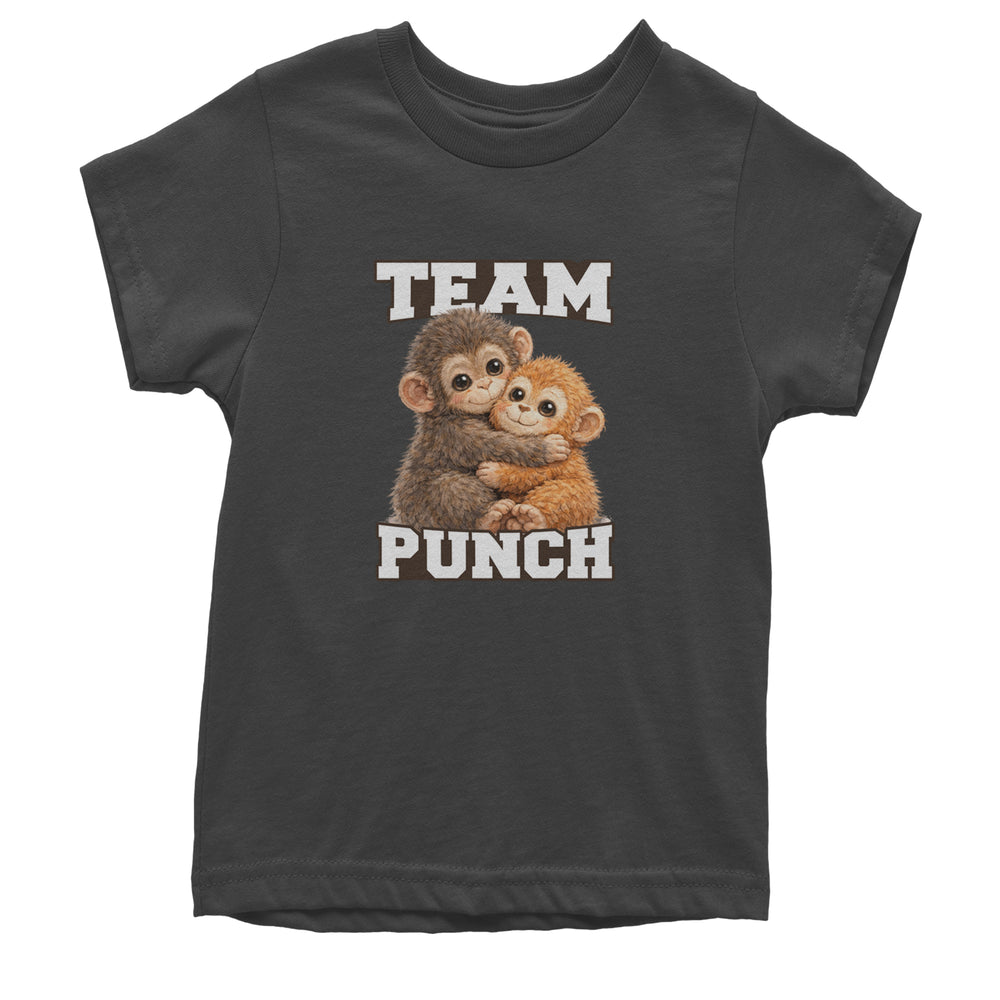 Team Punch Panchi-kun Monkey Youth T-shirt Charcoal Grey