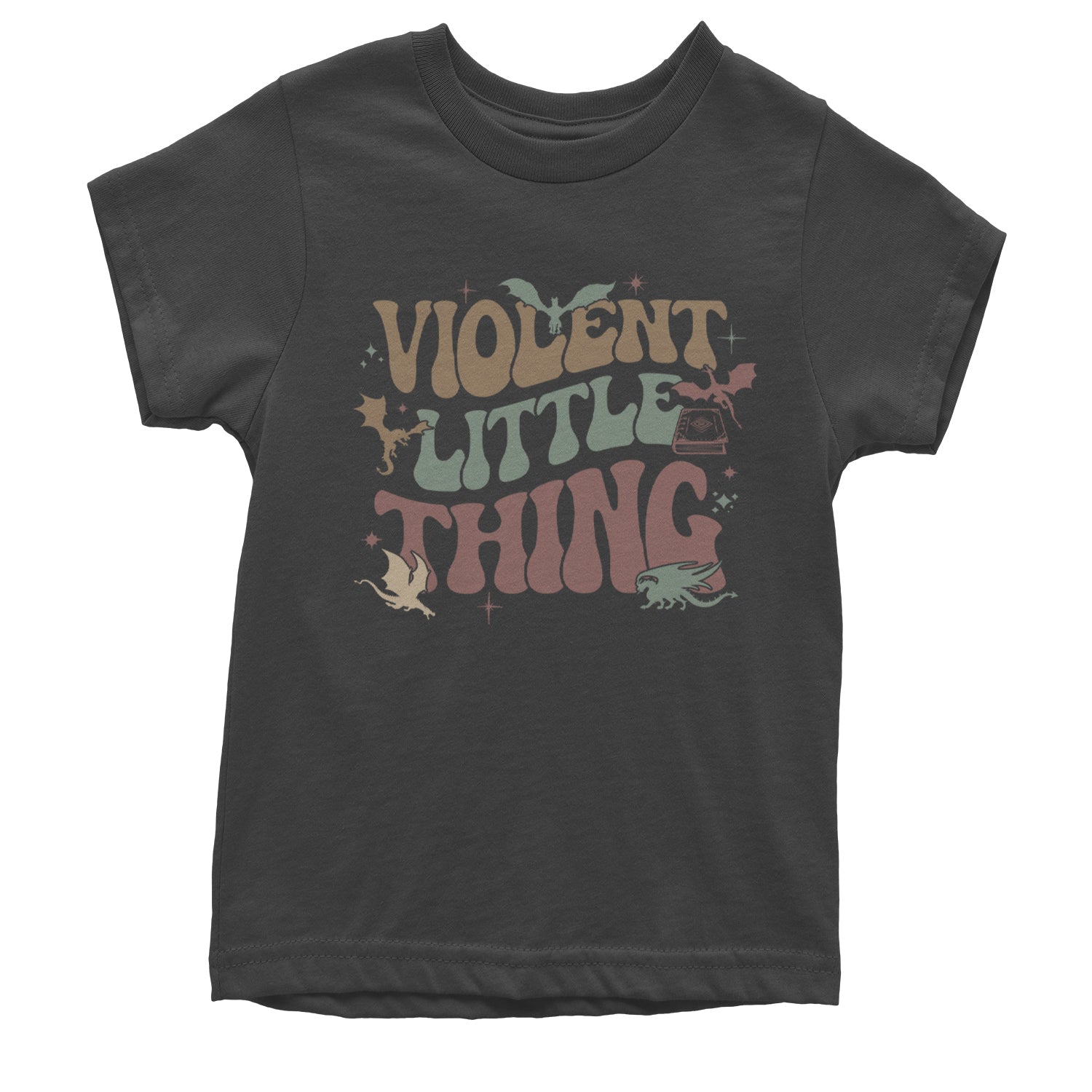 Violent Little Thing Dragon Youth T-shirt Charcoal Grey