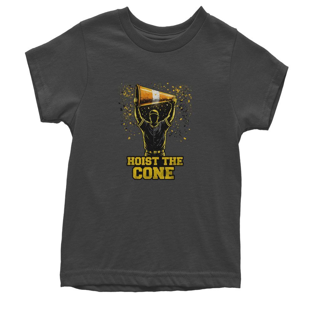 Hoist The Cone Pittsburgh Pride Youth T-shirt Charcoal Grey