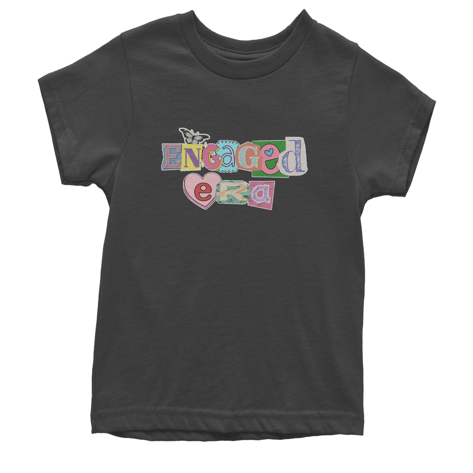 Engaged Era Aesthetic Retro Collage Design Youth T-shirt Black