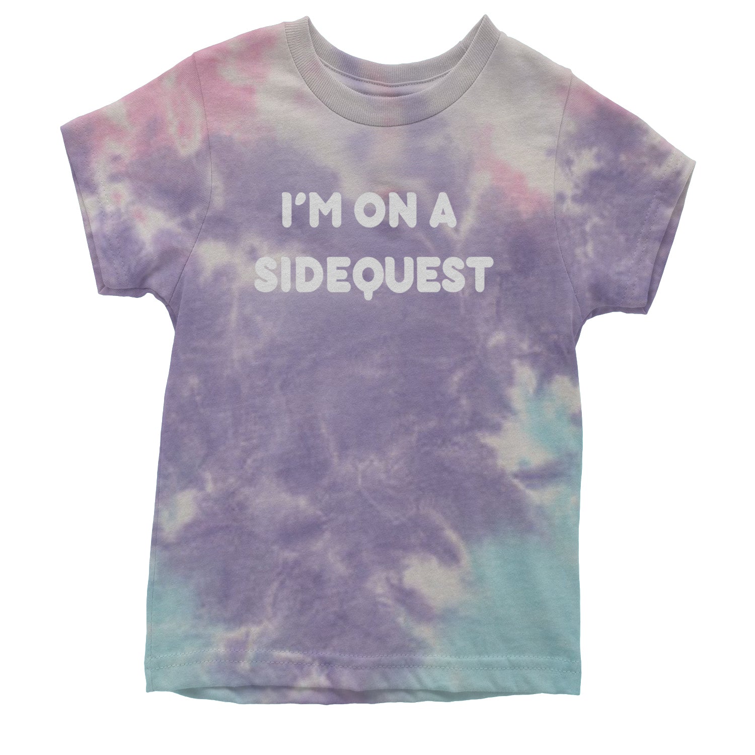 I'm On A Sidequest Festival Rave EDM Youth T-shirt Tie-Dye Cotton Candy