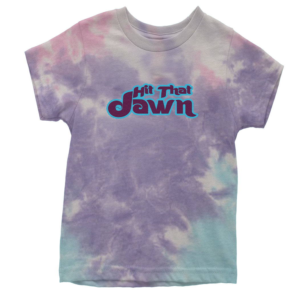 Hit That Jawn Philly Baseball graphic on Kids' Heavyweight Cotton T-Shirt in Tie-Dye Cotton Candy