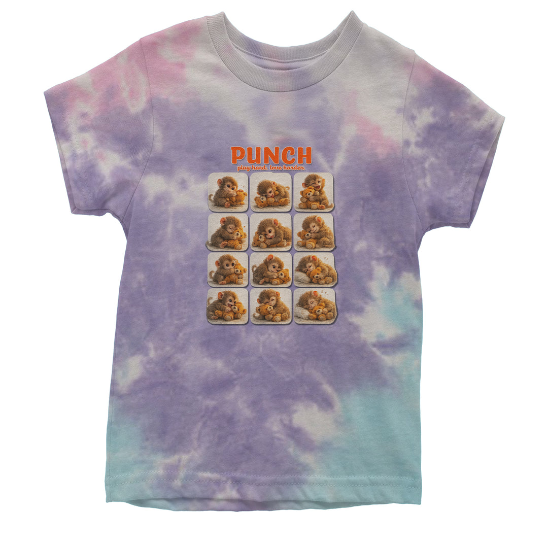 Punch Play Hard Love Harder Youth T-shirt Tie-Dye Cotton Candy