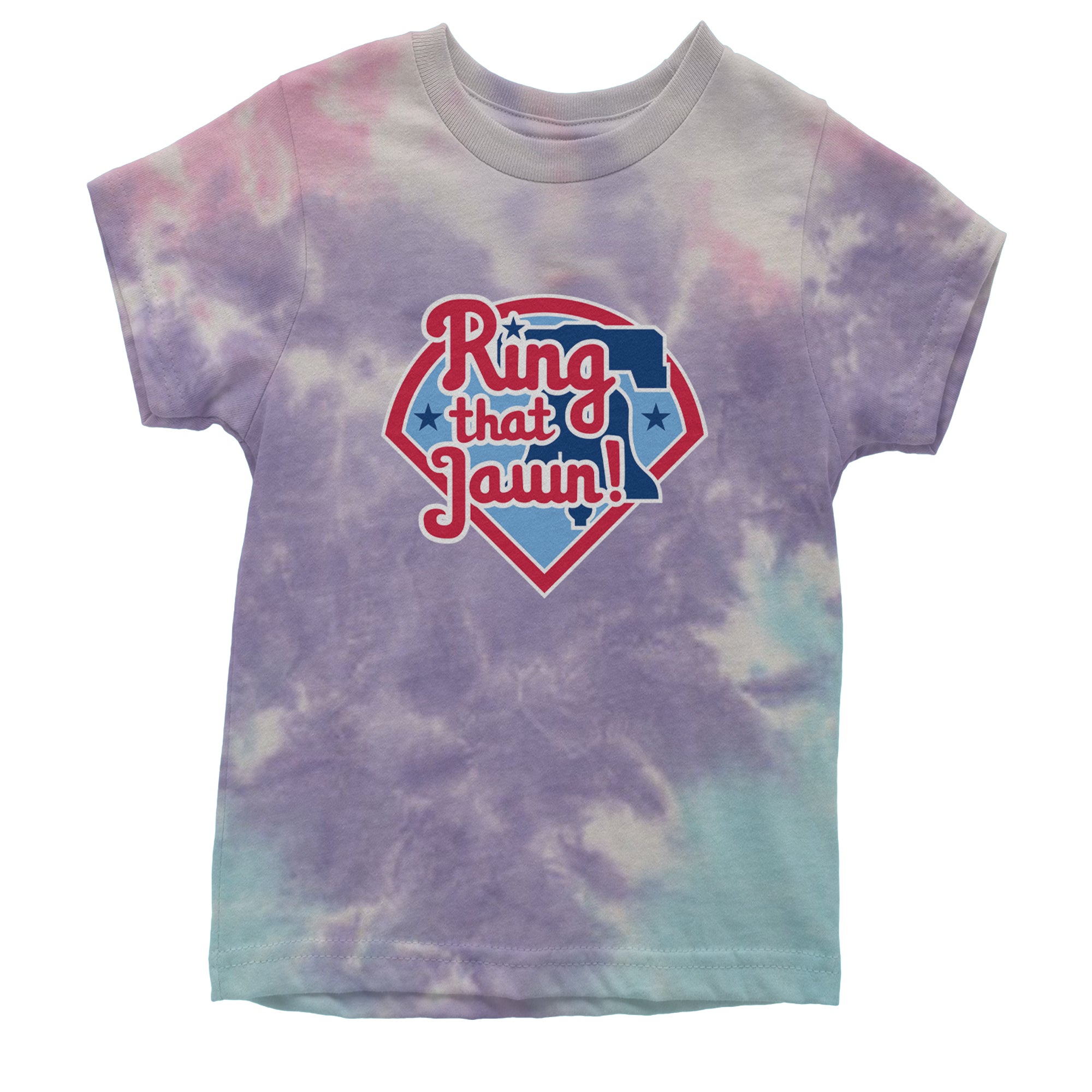 Ring That Jawn Philly Baseball Youth T-shirt Tie-Dye Cotton Candy