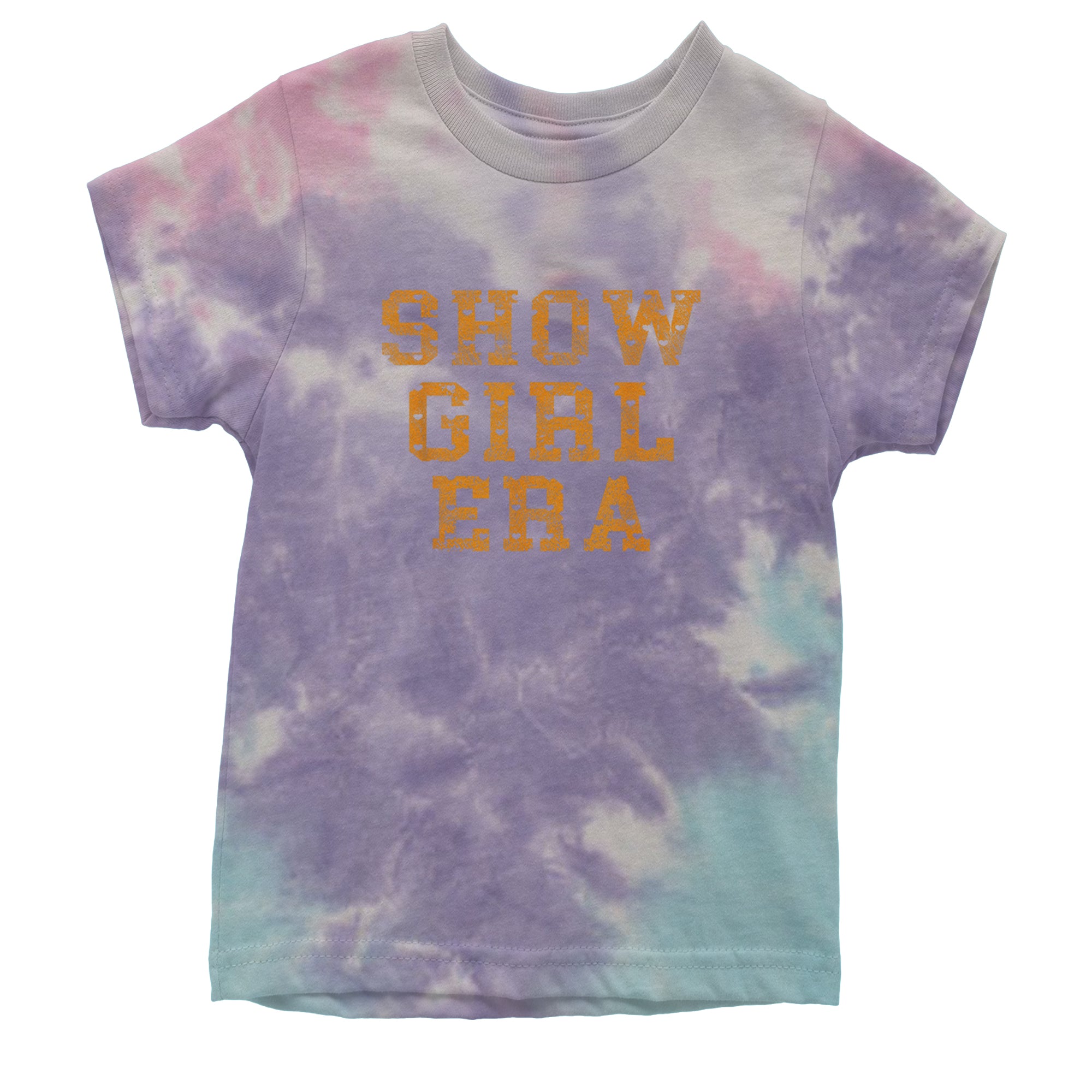 Vintage Showgirl Era Heart Youth T-shirt Tie-Dye Cotton Candy