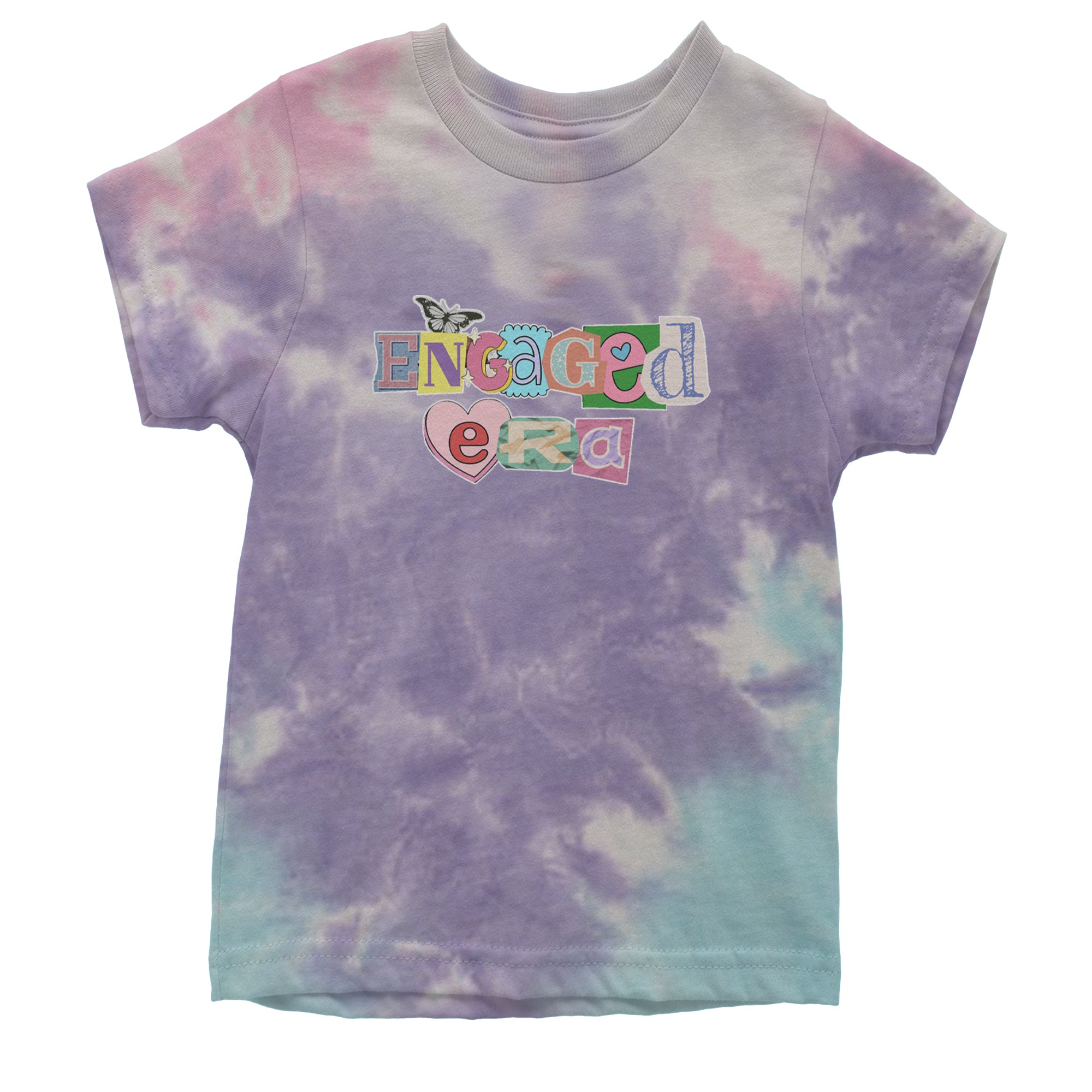 Engaged Era Aesthetic Retro Collage Design Youth T-shirt Tie-Dye Cotton Candy