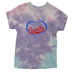 Benito Heart Puerto Rico Youth T-shirt Tie-Dye Cotton Candy