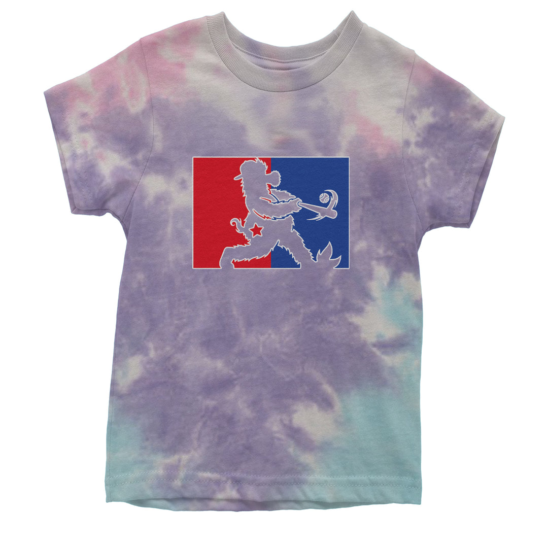 Batter Up Philly Baseball Phan Youth T-shirt Tie-Dye Cotton Candy