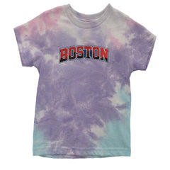 Boston City Pride Skyline Youth T-shirt Tie-Dye Cotton Candy