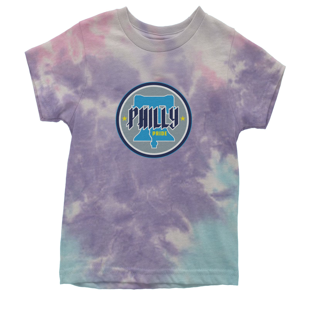 Philly Pride Liberty Bell Youth T-shirt Tie-Dye Cotton Candy