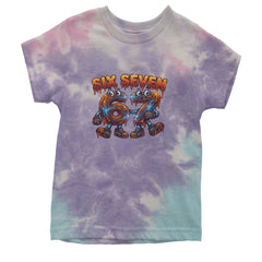 67 Lava Lightning Six Seven Meme Youth T-shirt Tie-Dye Cotton Candy