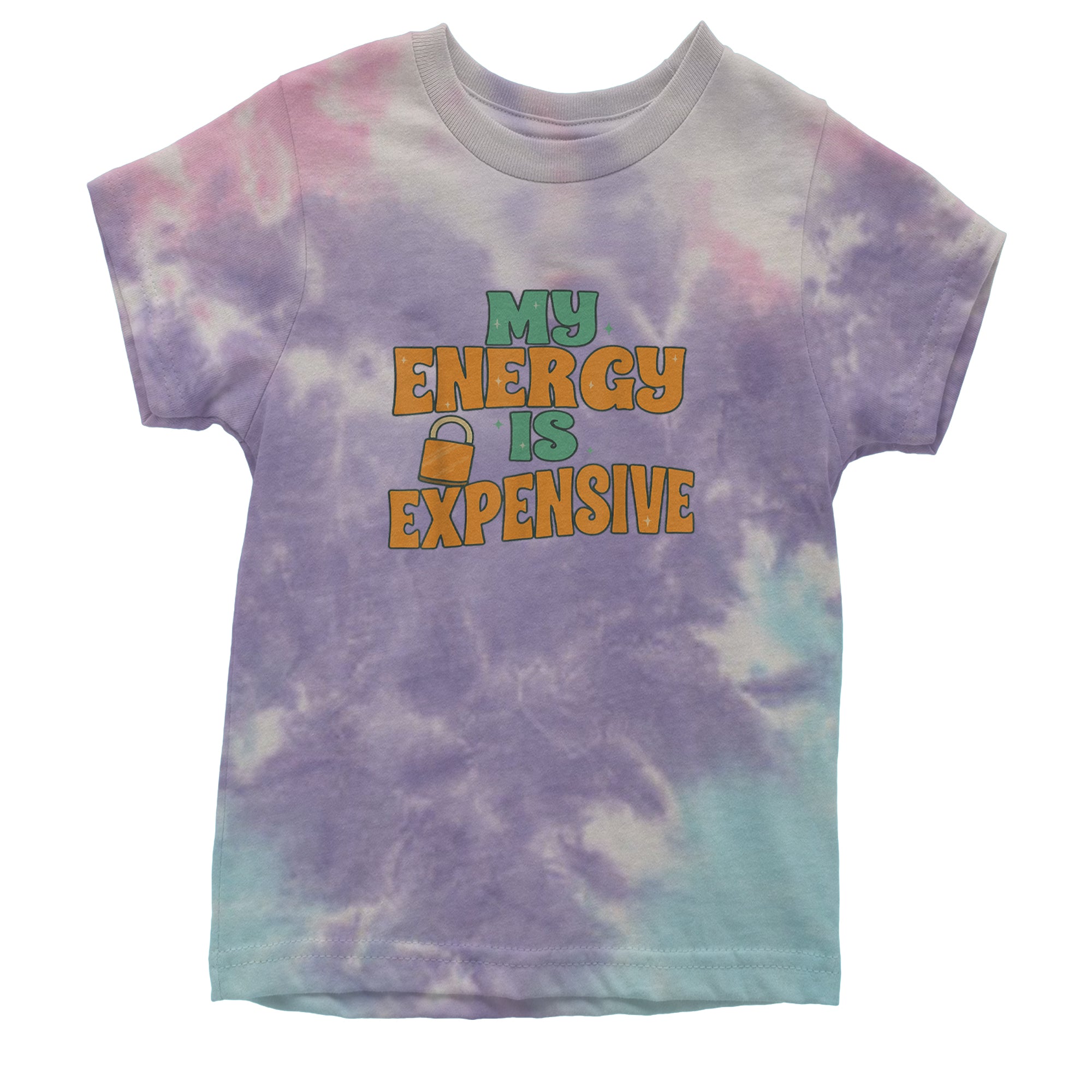 My Energy Is Expensive Self-Care Youth T-shirt Tie-Dye Cotton Candy