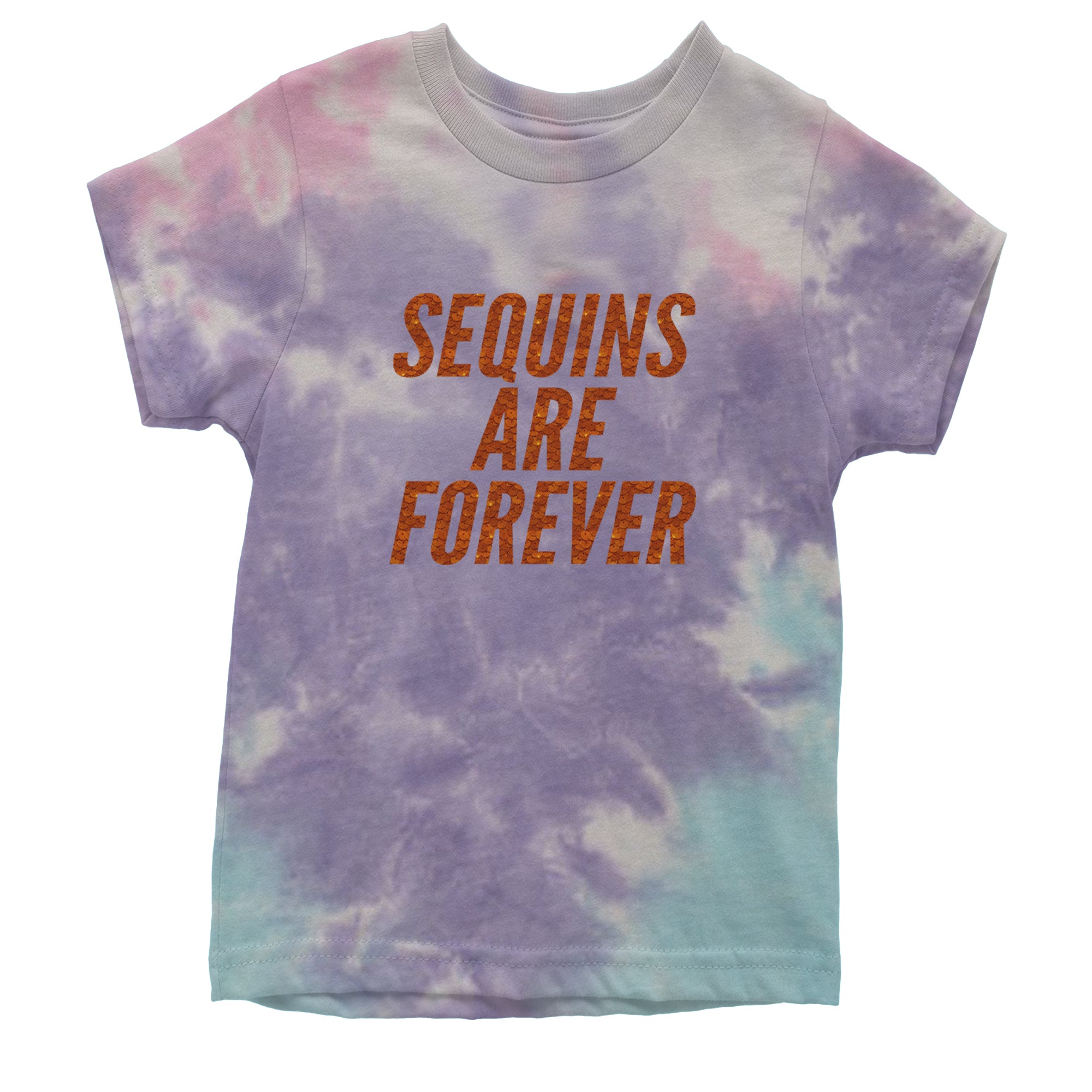 Sequins Are Forever Retro Glam Youth T-shirt Tie-Dye Cotton Candy