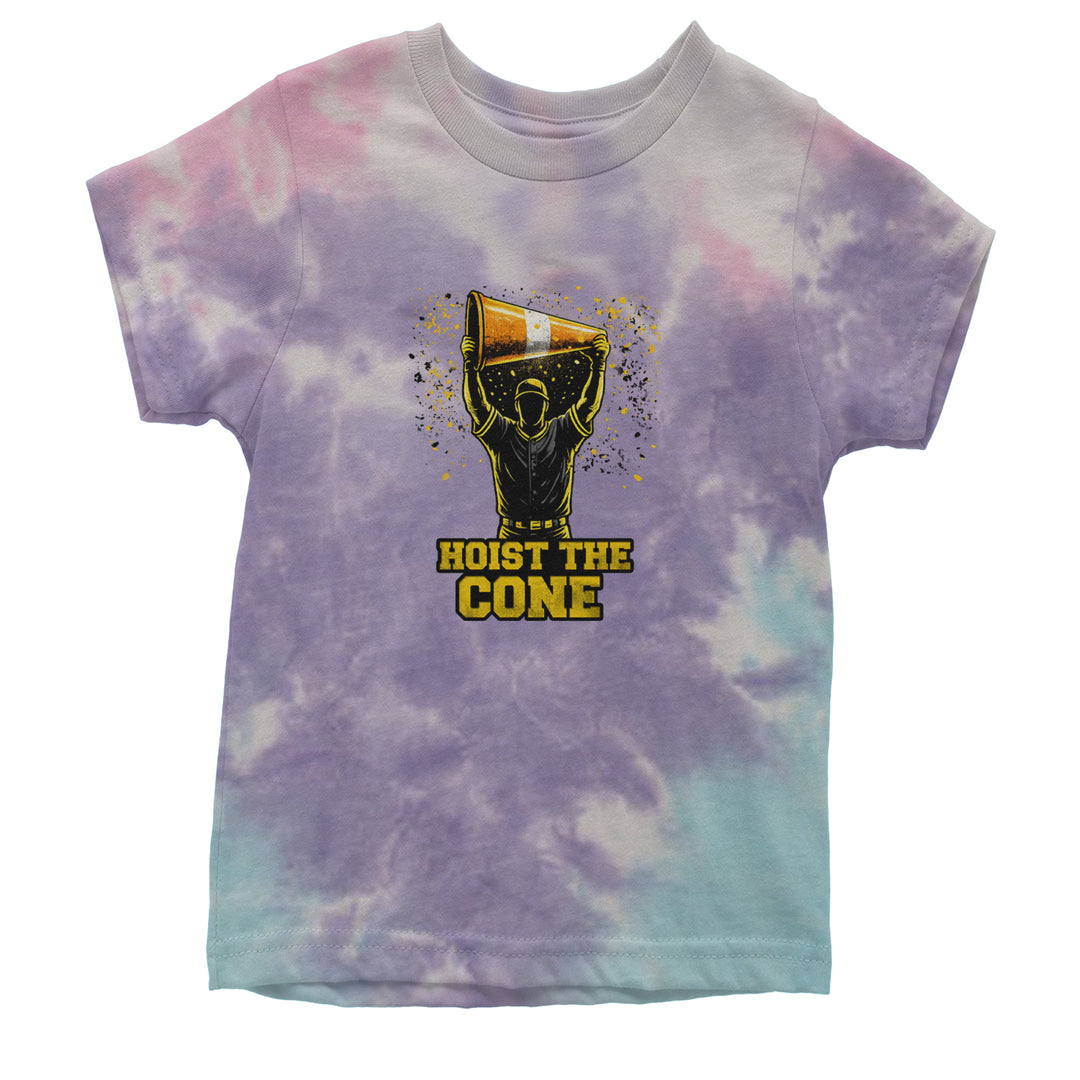 Hoist The Cone Pittsburgh Pride Youth T-shirt Tie-Dye Cotton Candy