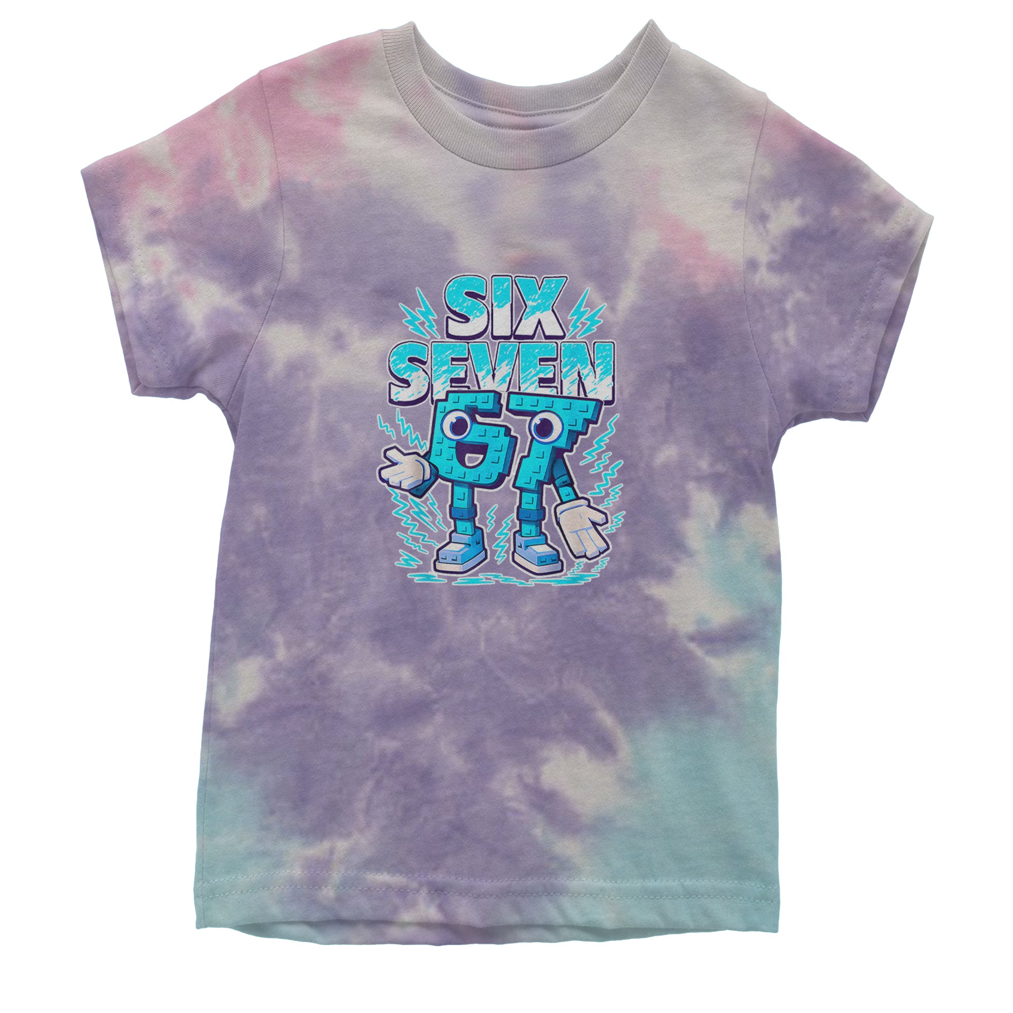 67 Brainrot Meme Slang Youth T-shirt Tie-Dye Cotton Candy