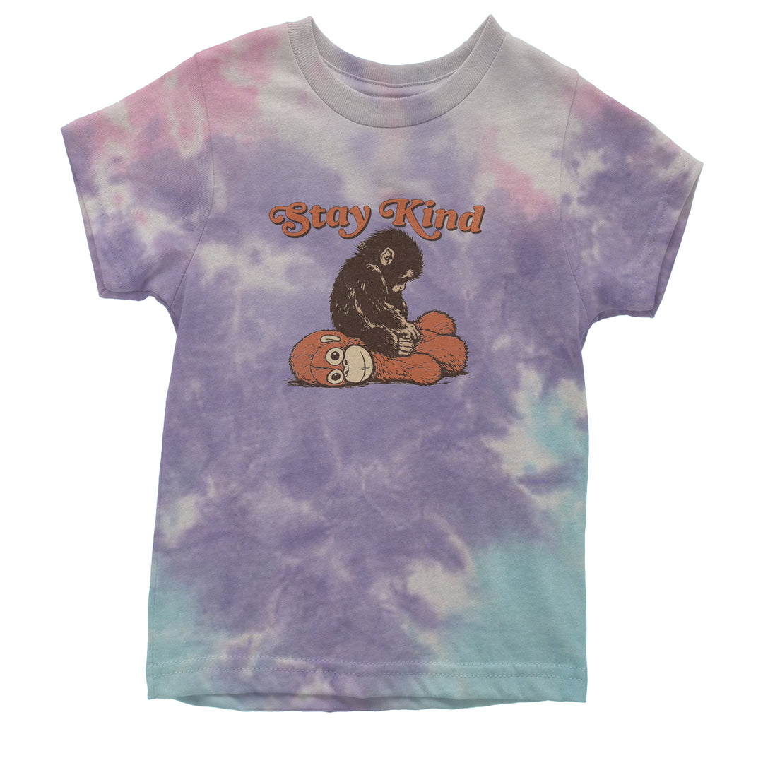 Punch Stay Kind Macaque Youth T-shirt Tie-Dye Cotton Candy